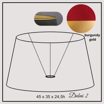 Dubai II 45cm burgundy gold